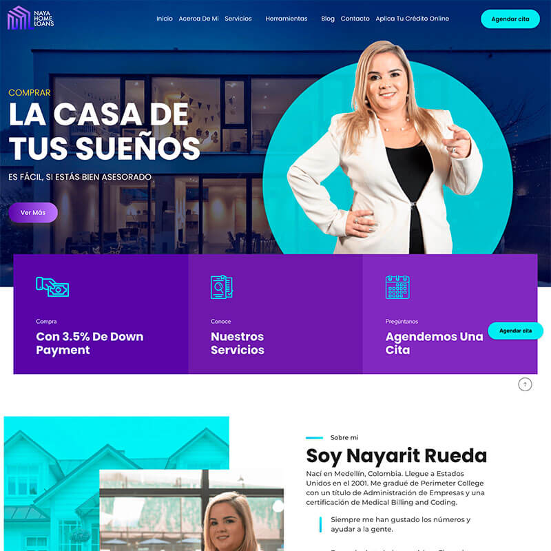 Sitio web Naya home loans